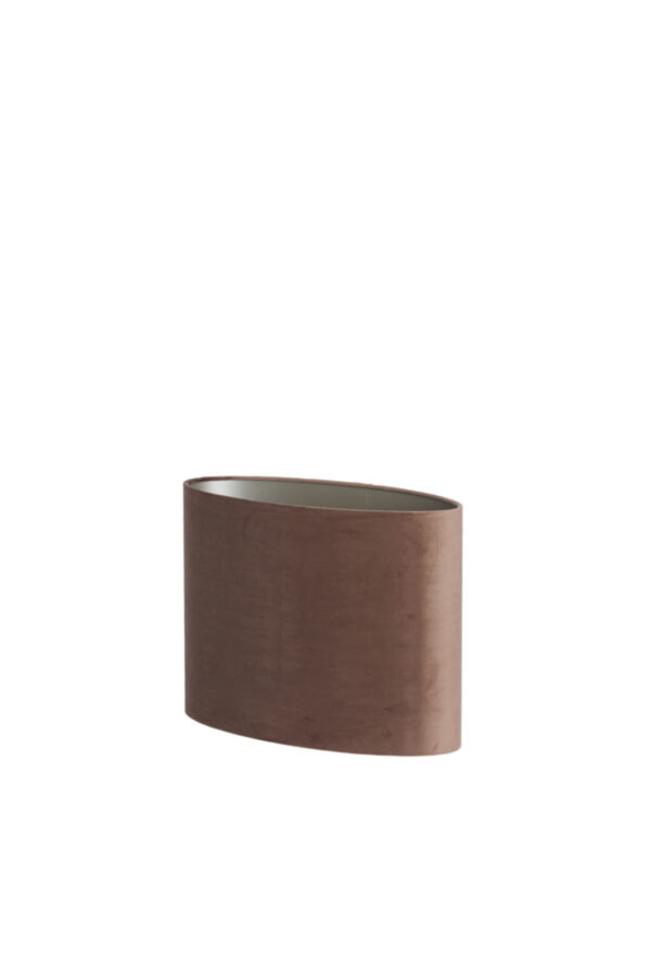 Bruine stoffen lampenkap cilindervormig Light & Living Velours - H 32 cm - Image 3