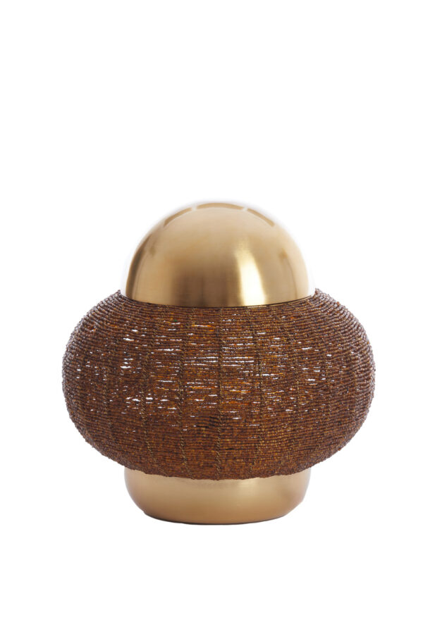 Gouden tafellamp met decoratieve kralen Light & Living Cetara - H 33 cm - Image 2