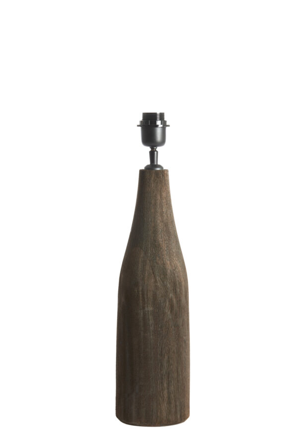 Houten tafellampvoet donkerbruin Light & Living Trapino - H 42 cm - Image 2