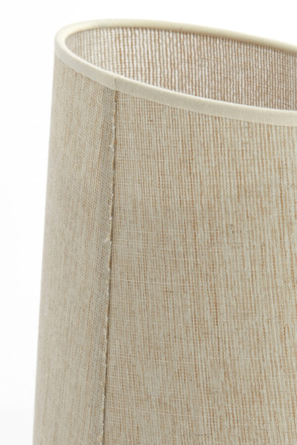 Cilindervormige lampenkap van beige stof Light & Living Breska - H 39 cm - Image 5