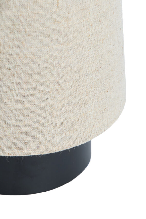 Linnen-look trompetvormige tafellamp Light & Living Howie - H 42 cm - Image 5
