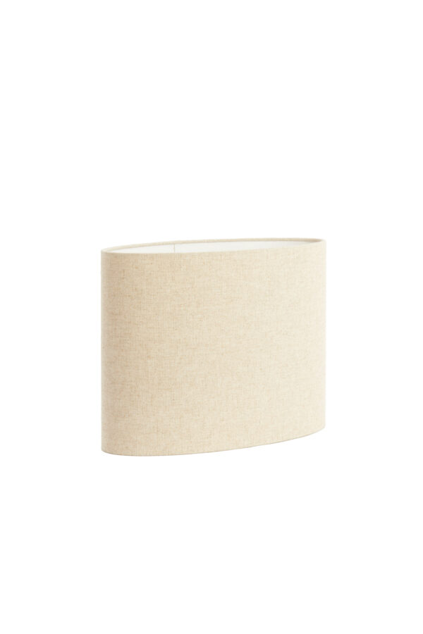 Beige cilindervormige stoffen lampenkap Light & Living Livigno - H 32 cm - Image 3
