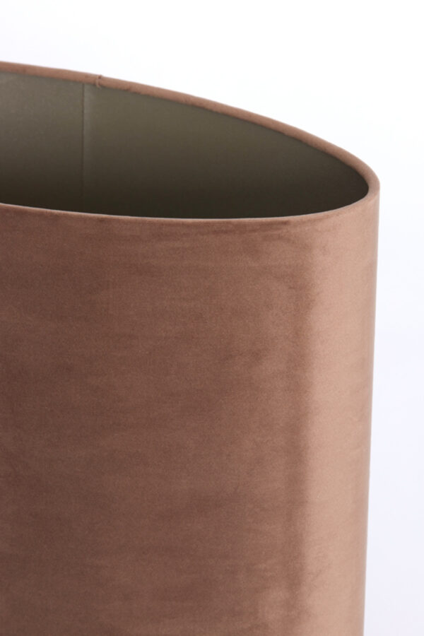 Bruine stoffen lampenkap cilindervormig Light & Living Velours - H 32 cm - Image 5