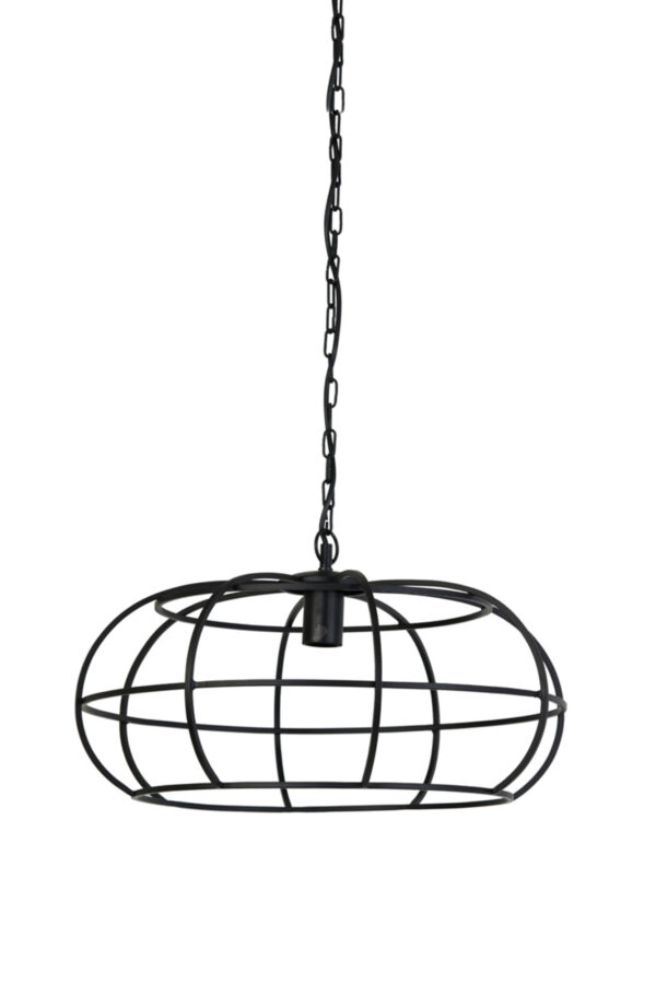 Zwarte draadframe hanglamp met metaal Light & Living Imelda - Ø 53 cm - Image 2