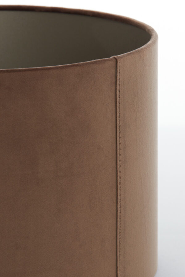 Cilindrische lampenkap in bruin Light & Living Velours - Ø 30 cm - Image 5