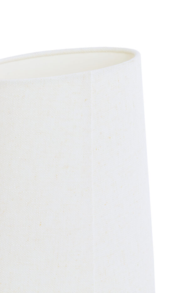 Cilindervormige lampenkap in witte stof Light & Living Livigno - H 28 cm - Image 6