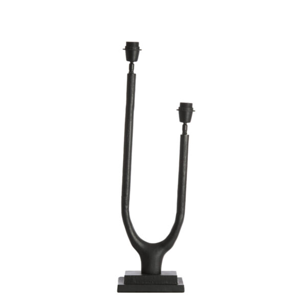 Zwarte lampvoet dubbele fitting Light & Living Gavi - H 65 cm