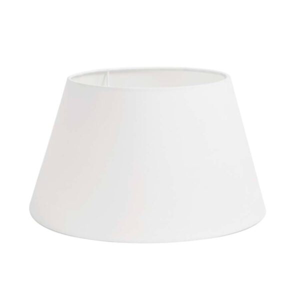 Witte kegelvormige lampenkap Light & Living Polycotton - Ø 19 cm