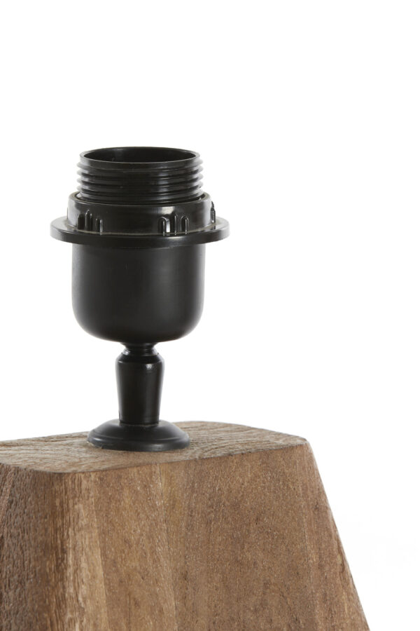 Houten lampvoet met fitting voor verlichting Light & Living Kardan - H 15 cm - Image 6
