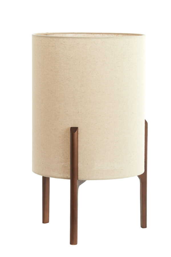 Ronde schemerlamp beige lampenkap Light & Living Litto - H 58 cm - Image 3