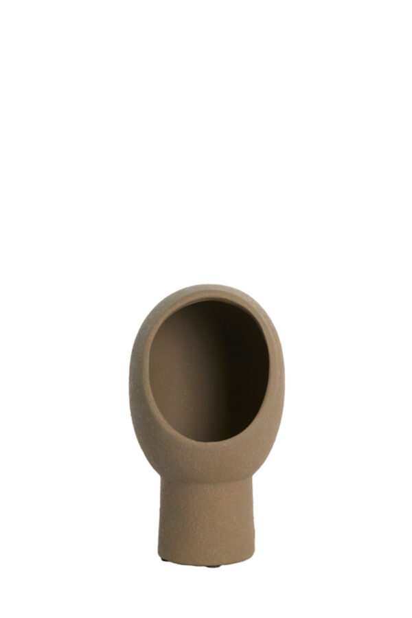 Tafellamp Light & Living Monk met bruine sculpturale kap – H 30 cm - Image 3