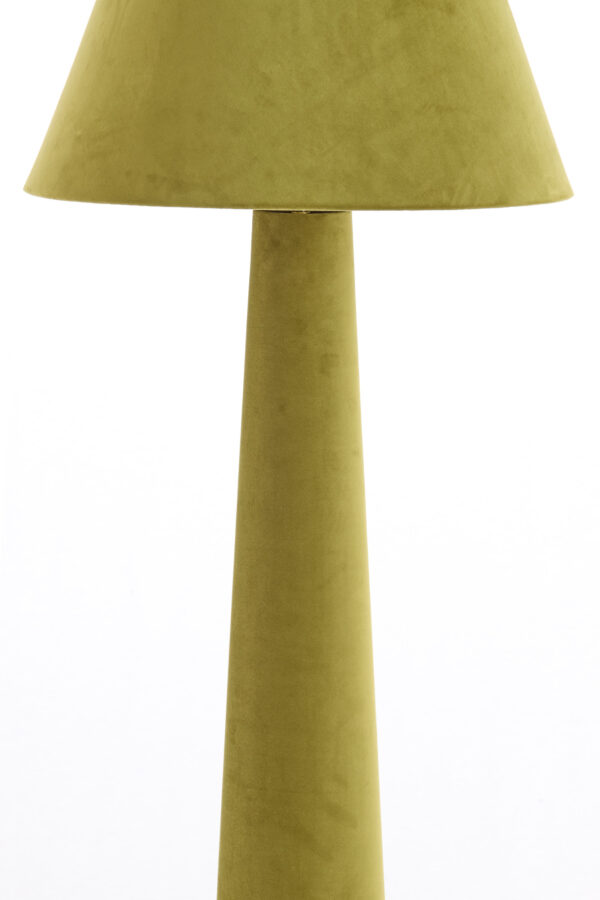 Olijf-groene vintage stoffen staande lamp Light & Living Devia - H 168 cm - Image 4