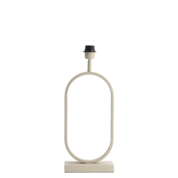 Ovale witte lampenvoet Light & Living Jamiri - H 45 cm