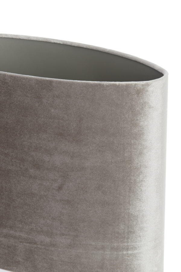 Cilindervormige taupe velours lampenkap Light & Living Palata - H 25 cm - Image 5