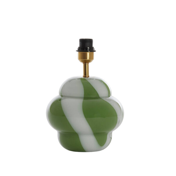 Groene glazen lampvoet Light & Living Ylien - H 28 cm