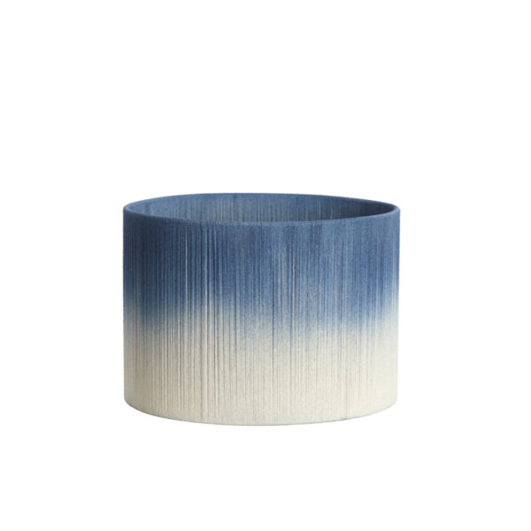 Blauwe stoffen lampenkap cilindervormig Light & Living Tossa - Ø 35 cm