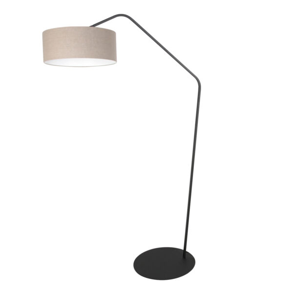 Trendy booglamp grijze stoffen kap Anne Lighting ZigZag - Image 2