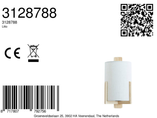 Witte lampenkap in cilinderdesign Light & Living Litto - H 36 cm - Image 7