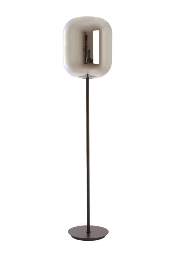 Eenvoudige vloerlamp met rookglazen kap Light & Living Julia - H 160 cm - Image 2