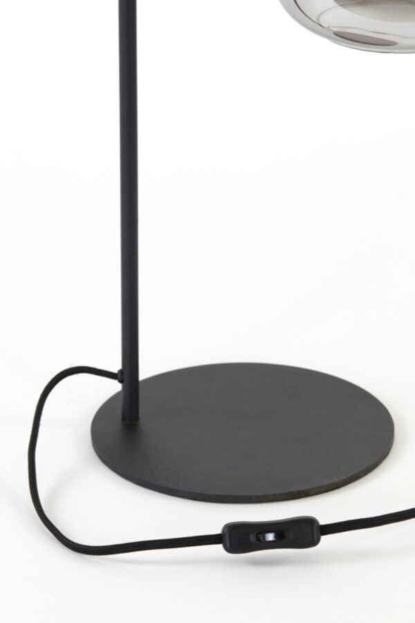 Rookgrijze glazen tafellamp met stijl Light & Living Lekar - H 60 cm - Image 5