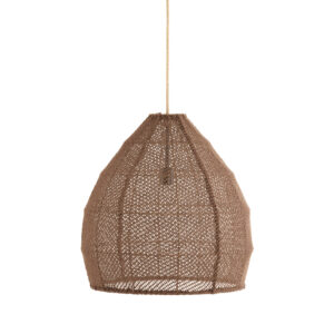 Hanglamp met bruine geweven kap Light & Living Makassar - Ø 50 cm