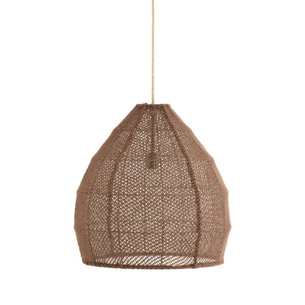 Hanglamp met bruine geweven kap Light & Living Makassar - Ø 50 cm