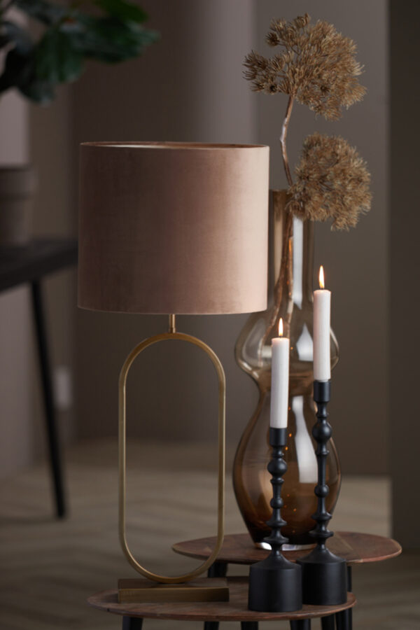 Velours lampenkap bruin cilindervormig Light & Living Velours - Ø 35 cm - Image 4