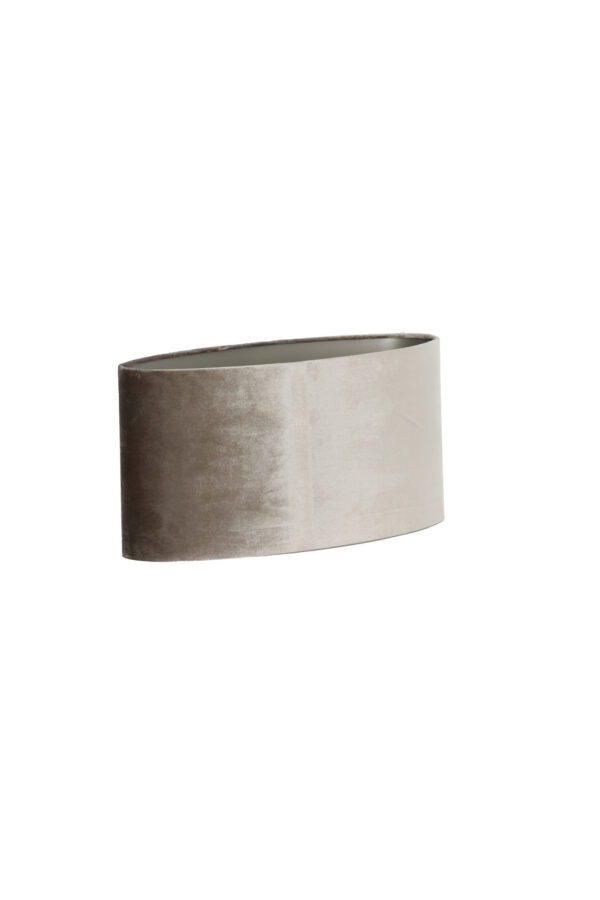 Cilindervormige lampenkap in taupe fluweel Light & Living Palata - H 22 cm - Image 3