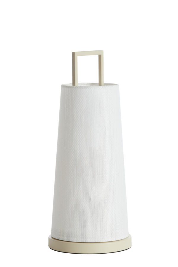 Tafellamp wit conisch Light & Living Fyon - H 37,5 cm - Image 3