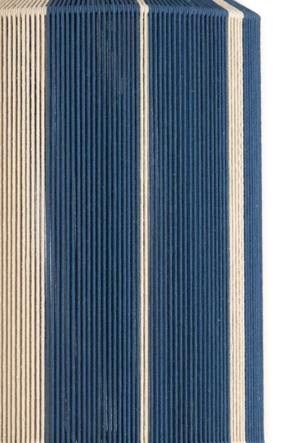 Blauw gestreepte hanglamp met textiel Light & Living Kozana - Ø 36 cm - Image 5