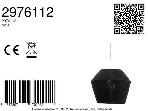 Zwarte hexagonale hanglamp Light & Living Agaro - Ø 71 cm - Image 9
