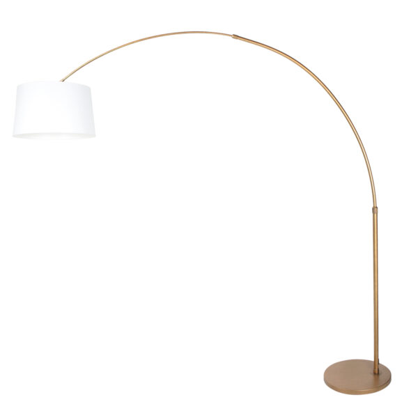 Bronskleurige booglamp met witte kap Steinhauer Sparkled Light - Image 2