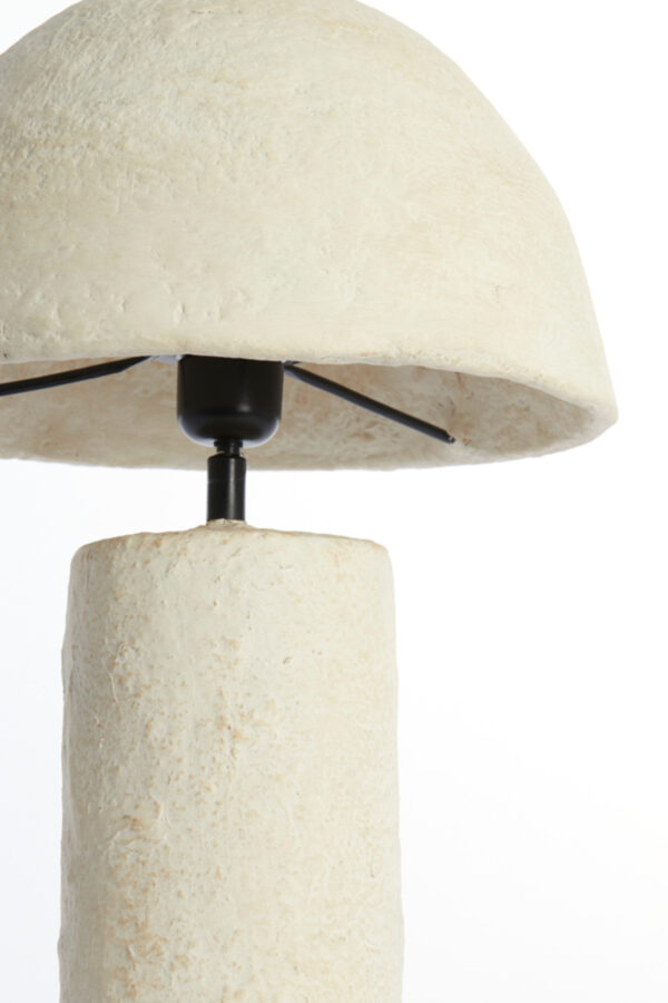 Steenlook tafellamp beige Light & Living Qazu - H 48 cm - Image 5