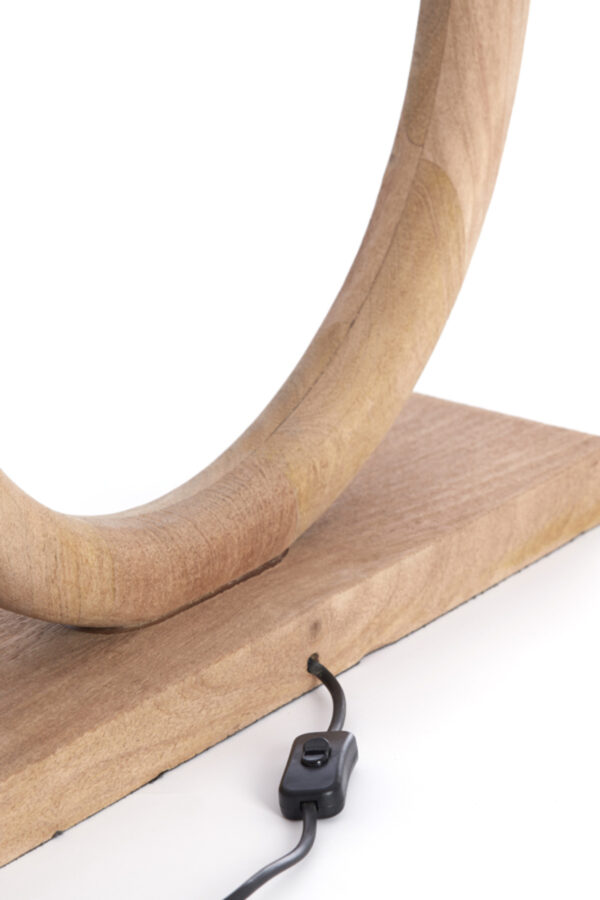 Ronde houten lampvoet in design Light & Living Nubia - H 54 cm - Image 7