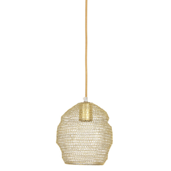 Gouden draad hanglamp mesh design Light & Living Nola - Ø 18 cm