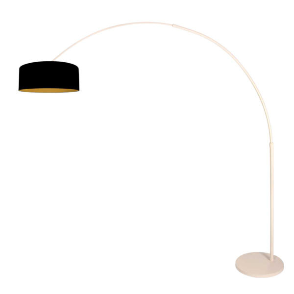 Beige staande booglamp met zwarte kap Steinhauer Sparkled Light - Image 2