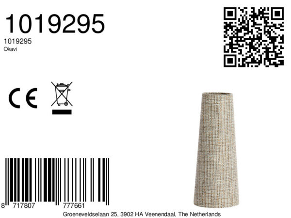 Stoffen lampenkap beige geweven Light & Living Okavi - Ø 12,5 cm - Image 8