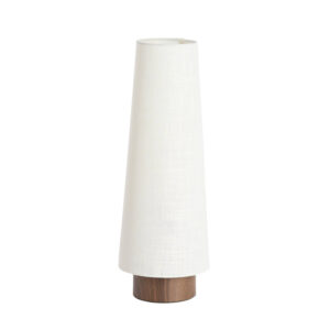 Witte conische stoffen schemerlamp Light & Living Howie - H 52,5 cm