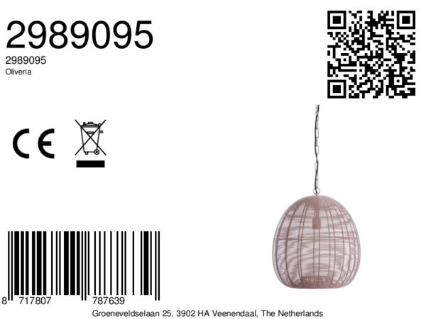 Ovale rotan hanglamp naturel Light & Living Oliveria - Ø 41 cm - Image 6