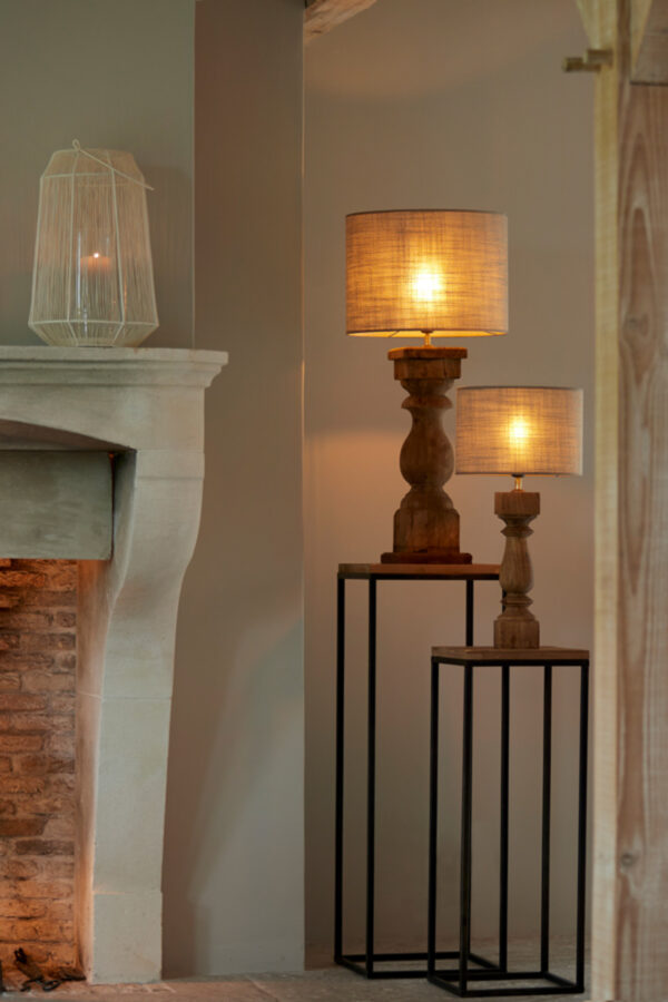 Houten lampenvoet rustiek ontwerp Light & Living Cumani - H 47 cm - Image 5
