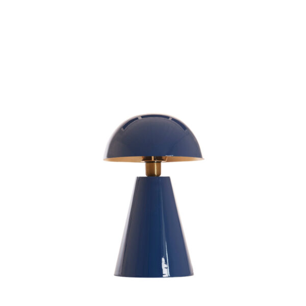 Glanzend blauwe vintage tafellamp Light & Living Surrina - H 41 cm