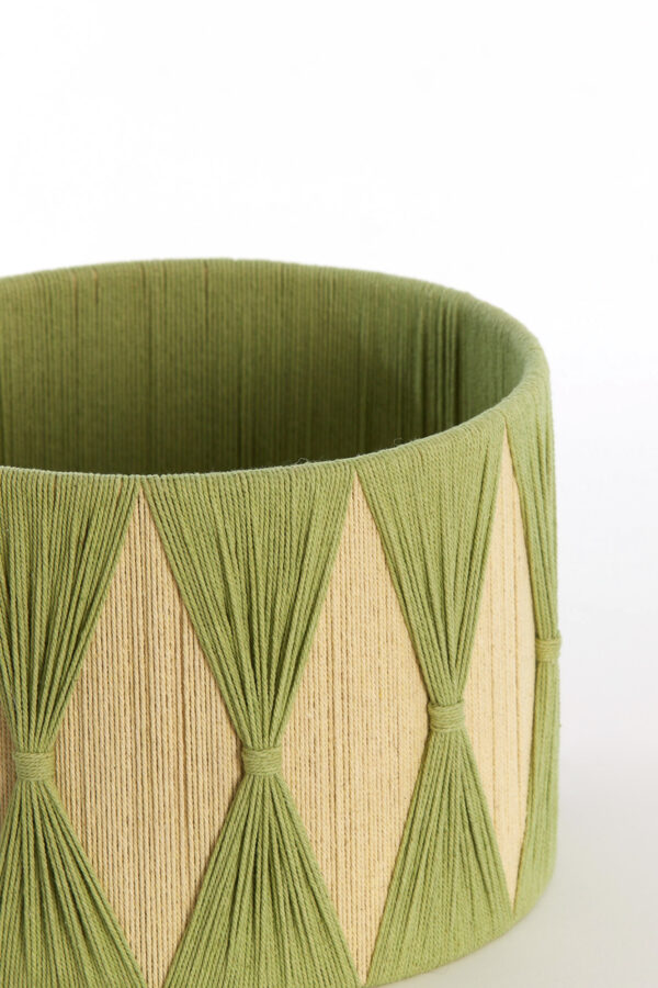 Cilindervormige groene lampenkap van stof Light & Living Hannah - Ø 25 cm - Image 3