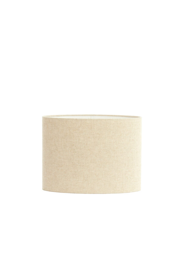 Beige cilindervormige lampenkap van stof Light & Living Livigno - H 28 cm - Image 2