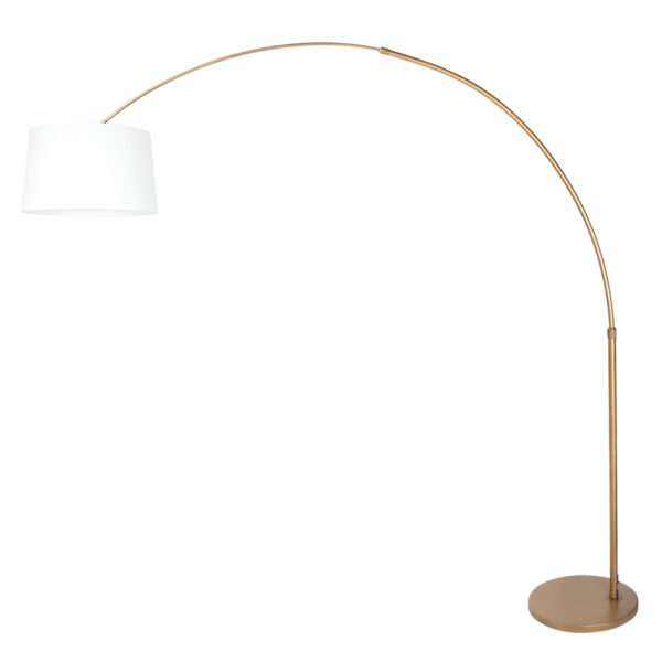 Bronze klassieke vloerlamp witte kap Steinhauer Sparkled Light - Image 2
