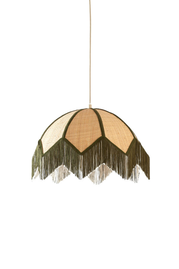 Groene hanglamp met stijlvolle franjes Light & Living Sulina - Ø 45 cm - Image 2