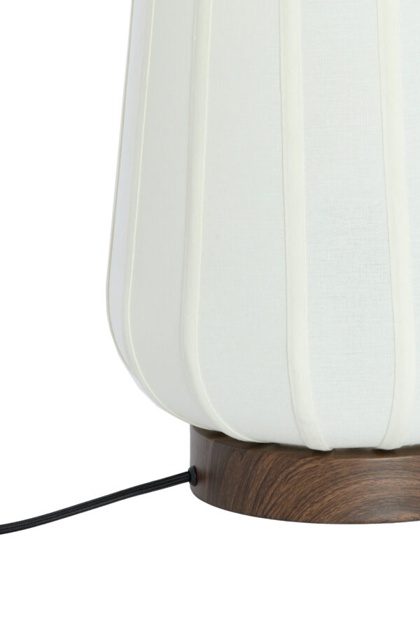 Tafellampje met textielen wit kapje Light & Living Bibury - H 29 cm - Image 4