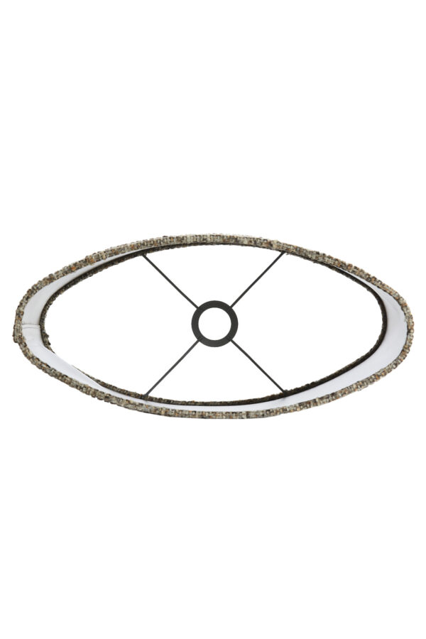 Beige gestofde cilindervormige lampenkap Light & Living Osire - H 32 cm - Image 7