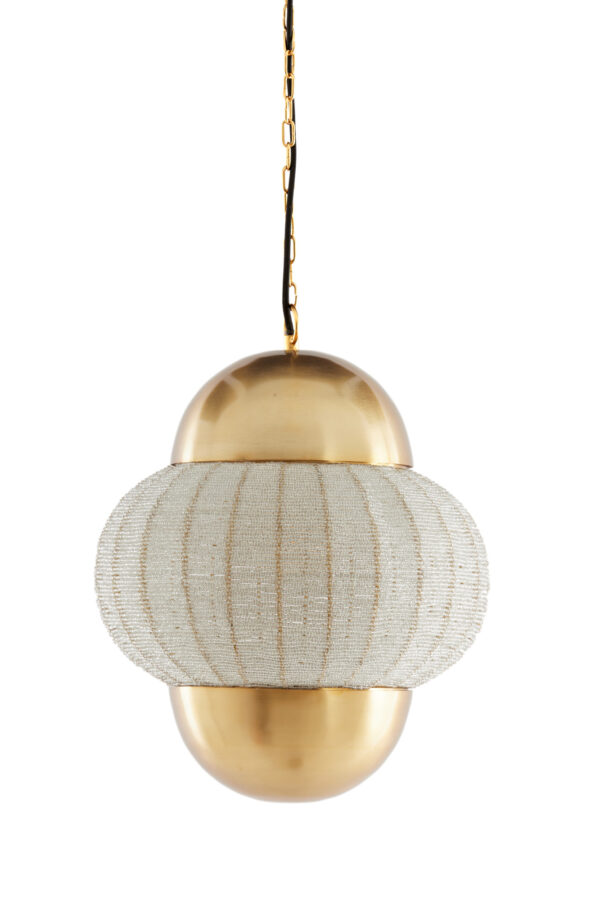 Gouden hanglamp met stoffen kap Light & Living Cetara - Ø 33 cm - Image 2