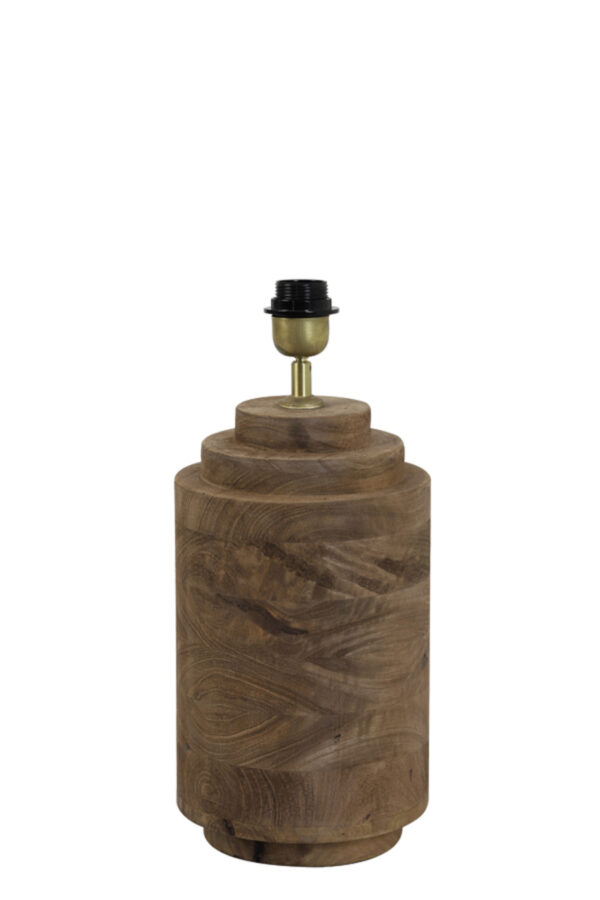 Houten brede lampenvoet Light & Living Racco - H 43 cm - Image 2