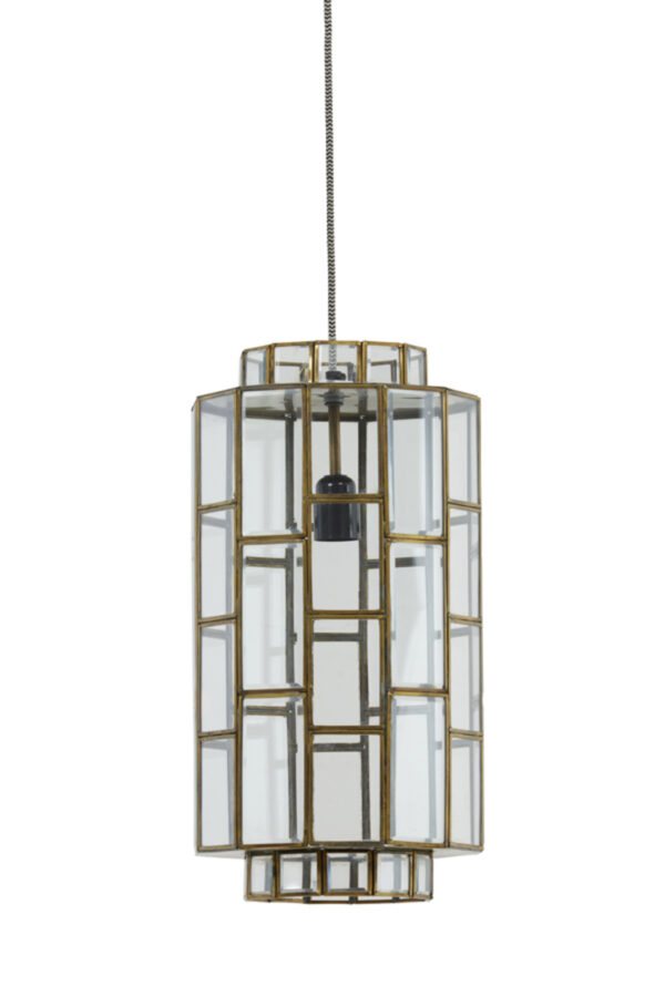 Glazen hanglamp met metalen frame Light & Living Sostrene - Ø 24 cm - Image 2